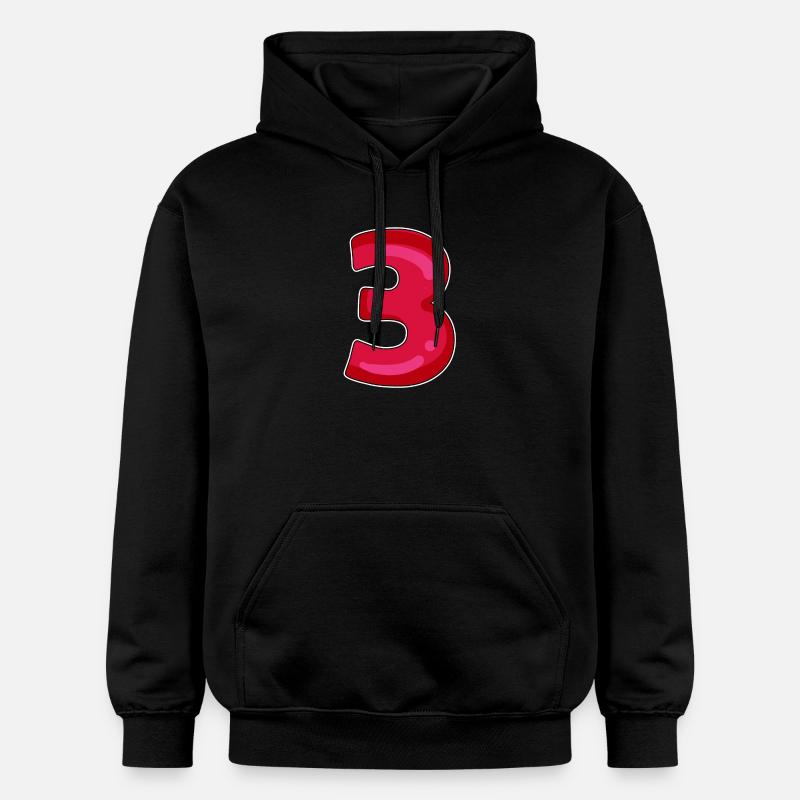 3 - Trois - Sweat à capuche Softstyle® Gildan Unisexe - noir