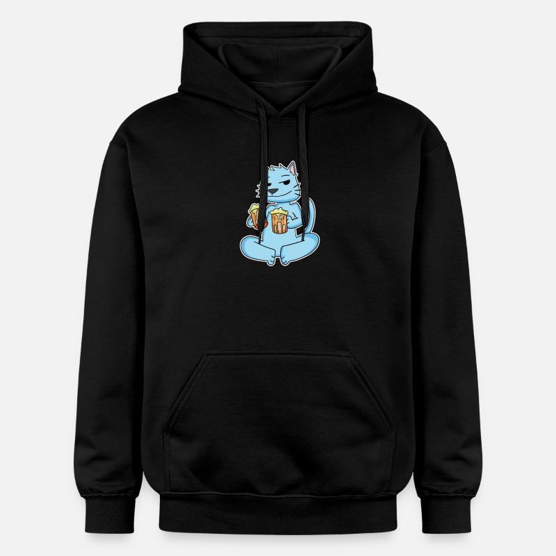 Chat à la bière - Sweat à capuche Softstyle® Gildan Unisexe - noir