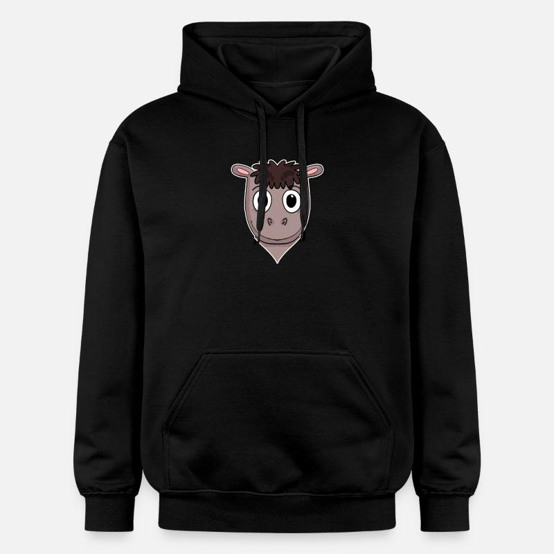 Pferd Tierkopf Tier Kopf - Gildan Unisex Softstyle® Midweight Hoodie - Schwarz