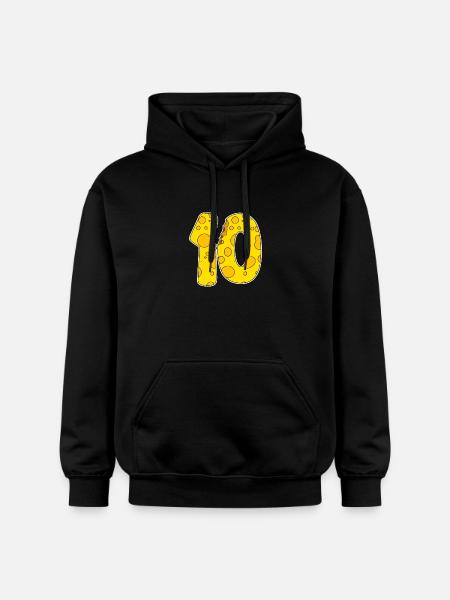 10 Years of Funny Cheese - Gildan Unisex Softstyle® Midweight Hoodie - black