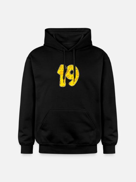 19 Year Old Funny Cheese - Gildan Unisex Softstyle® Midweight Hoodie - black