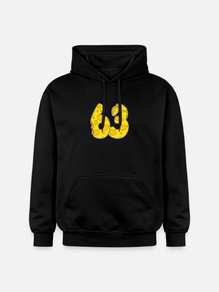 63 years of Lustig Käse - Gildan Unisex Softstyle® Midweight Hoodie - black