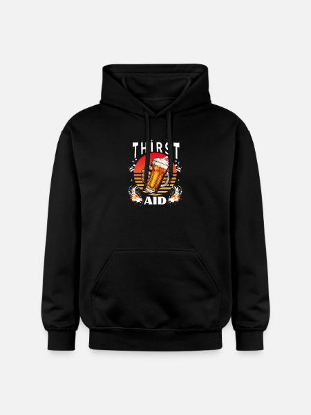 Thirst Aid - Drinking Shirt - Gildan Unisex Softstyle® Midweight Hoodie - black