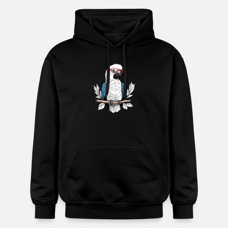 Perroquet à lunettes - Sweat à capuche Softstyle® Gildan Unisexe - noir