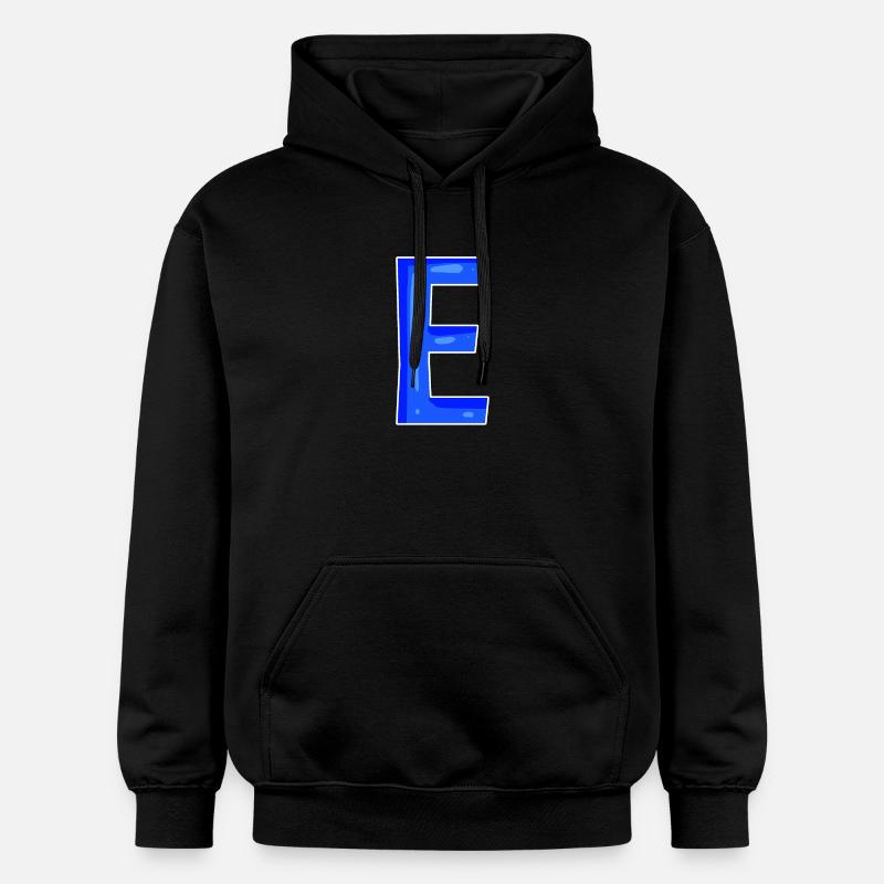 Buchstabe E - Anfangsbuchstabe E - Gildan Unisex Softstyle® Midweight Hoodie - Schwarz