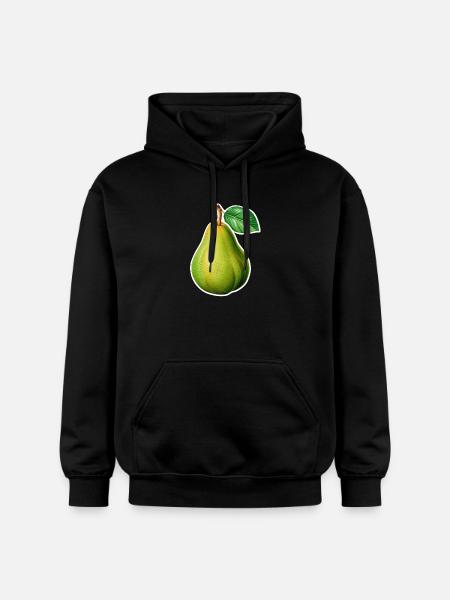 Illustrazione di pere – Stile da giardino vintage - Felpa con cappuccio unisex Softstyle® Gildan con grammatura media - nero