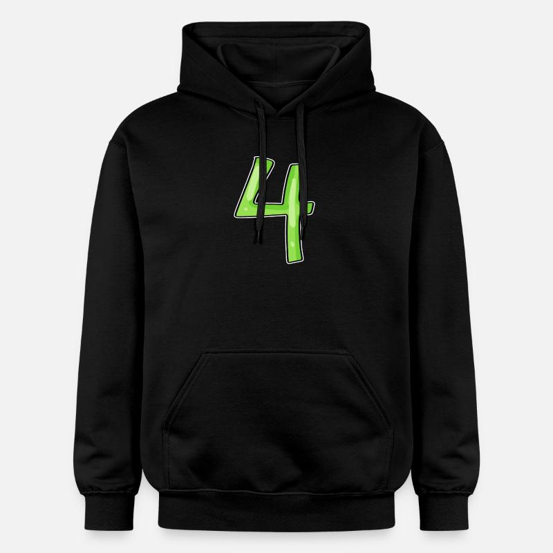4 - Quatre Vert - Sweat à capuche Softstyle® Gildan Unisexe - noir