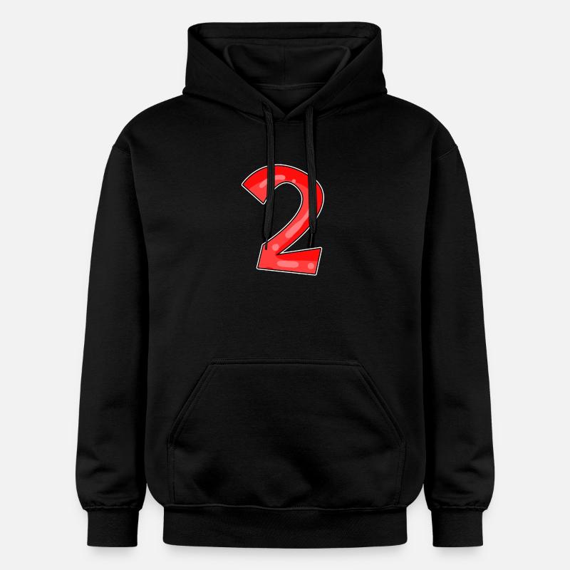 Deux - 2 - Nombre - Sweat à capuche Softstyle® Gildan Unisexe - noir