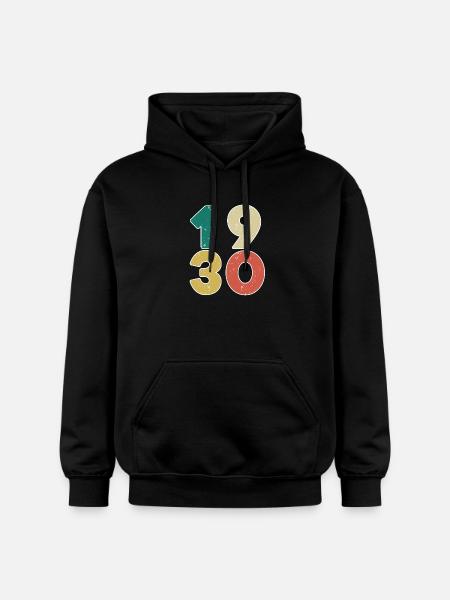 1930 - Nato nel 1930 - Costruito nel 1930 - Felpa con cappuccio unisex Softstyle® Gildan con grammatura media - nero