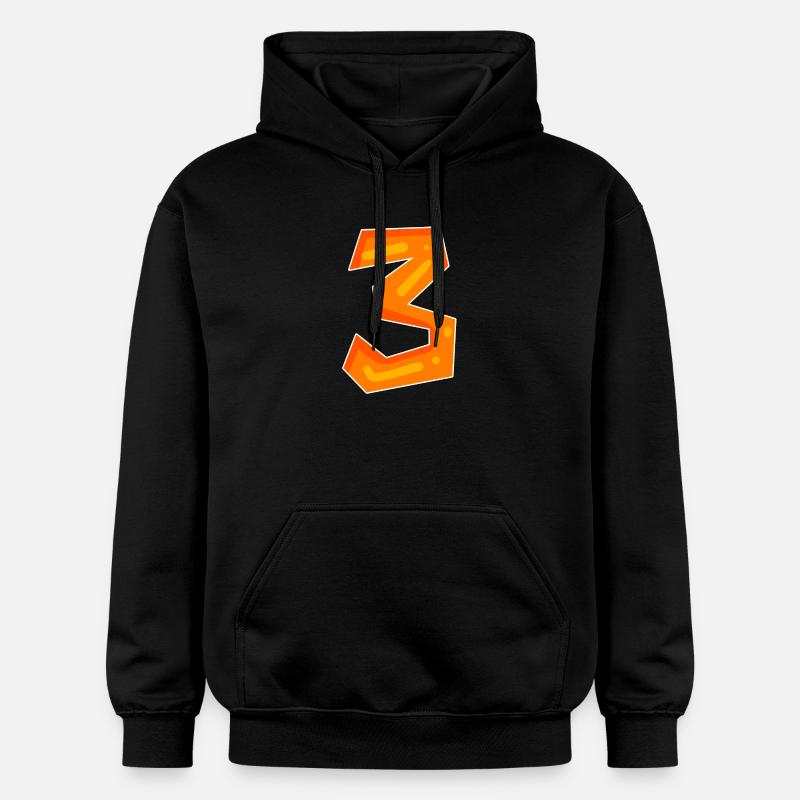 3 orange - Sweat à capuche Softstyle® Gildan Unisexe - noir