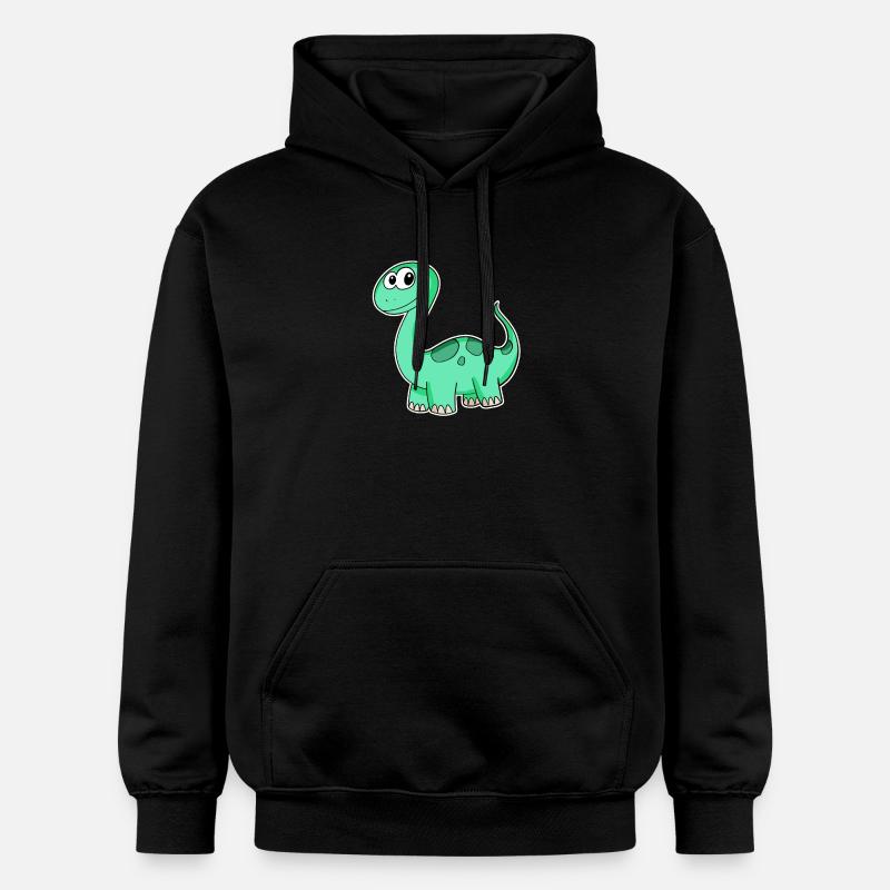 Motif Dino Dinosaure Vert - Sweat à capuche Softstyle® Gildan Unisexe - noir