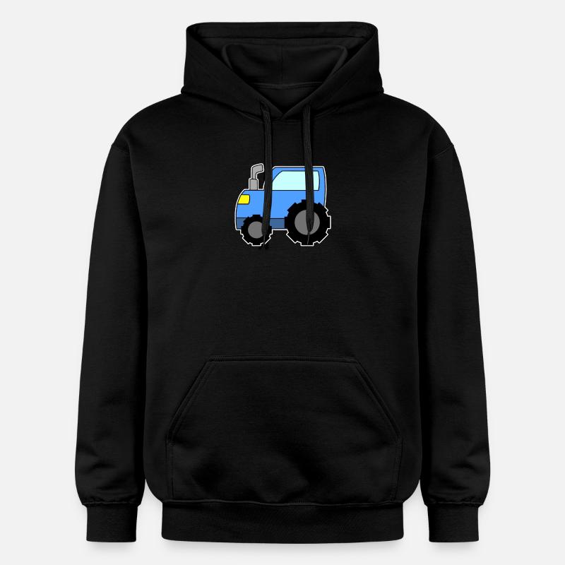Bleu tracteur - Sweat à capuche Softstyle® Gildan Unisexe - noir