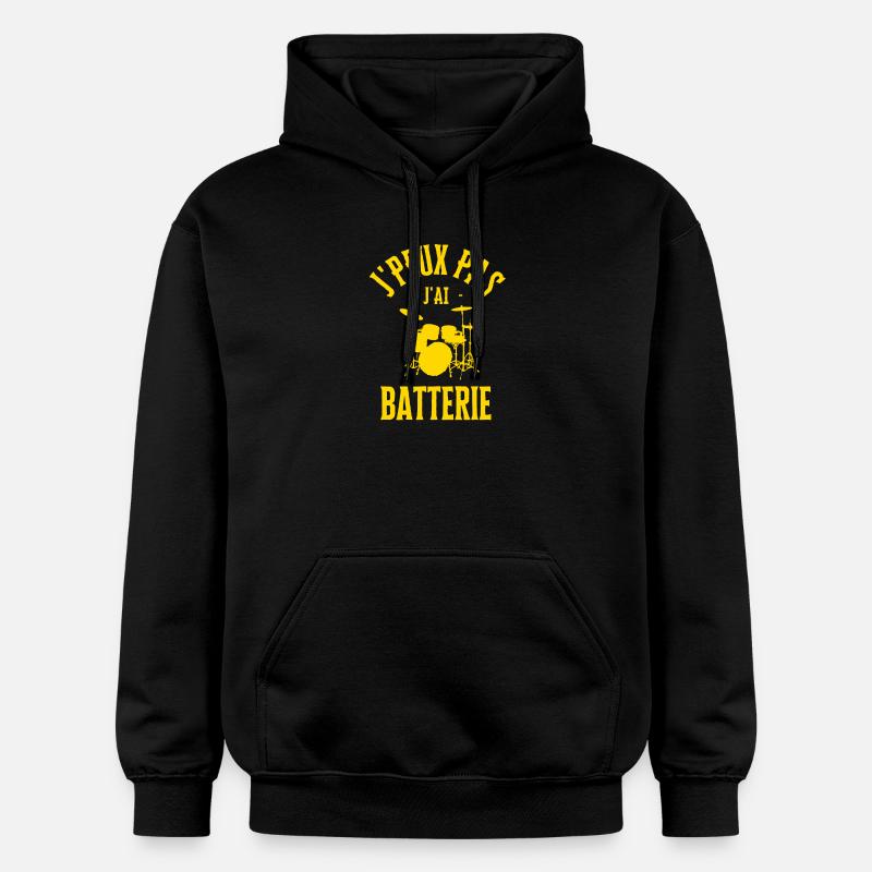 Je peux pas jai batterie - Sweat à capuche Softstyle® Gildan Unisexe - noir
