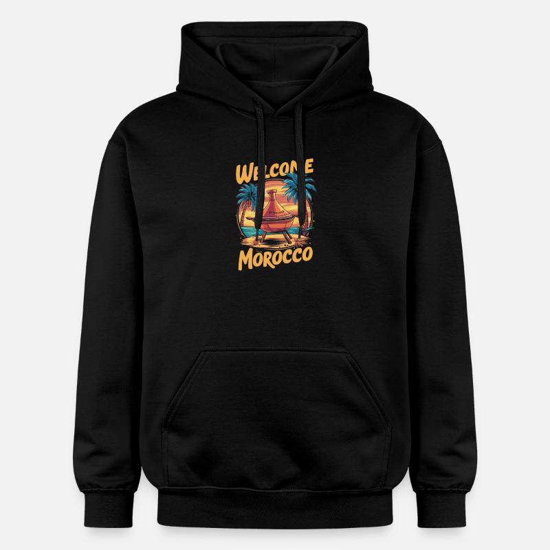 Bienvenue à Morocco Dreamfire - Sweat à capuche Softstyle® Gildan Unisexe - noir