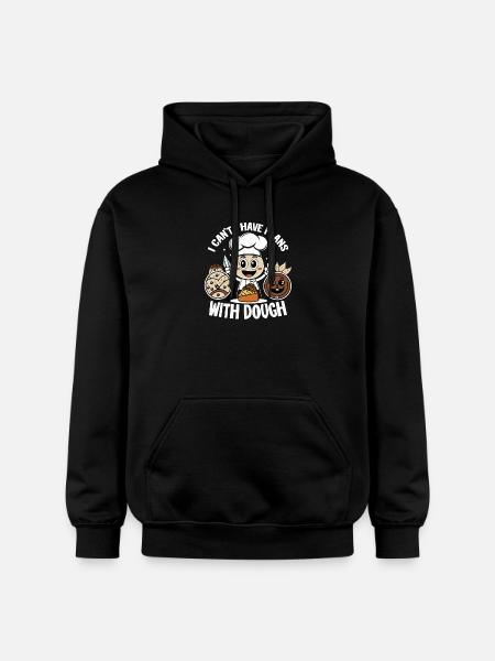Chef with dough joy - Gildan Unisex Softstyle® Midweight Hoodie - black