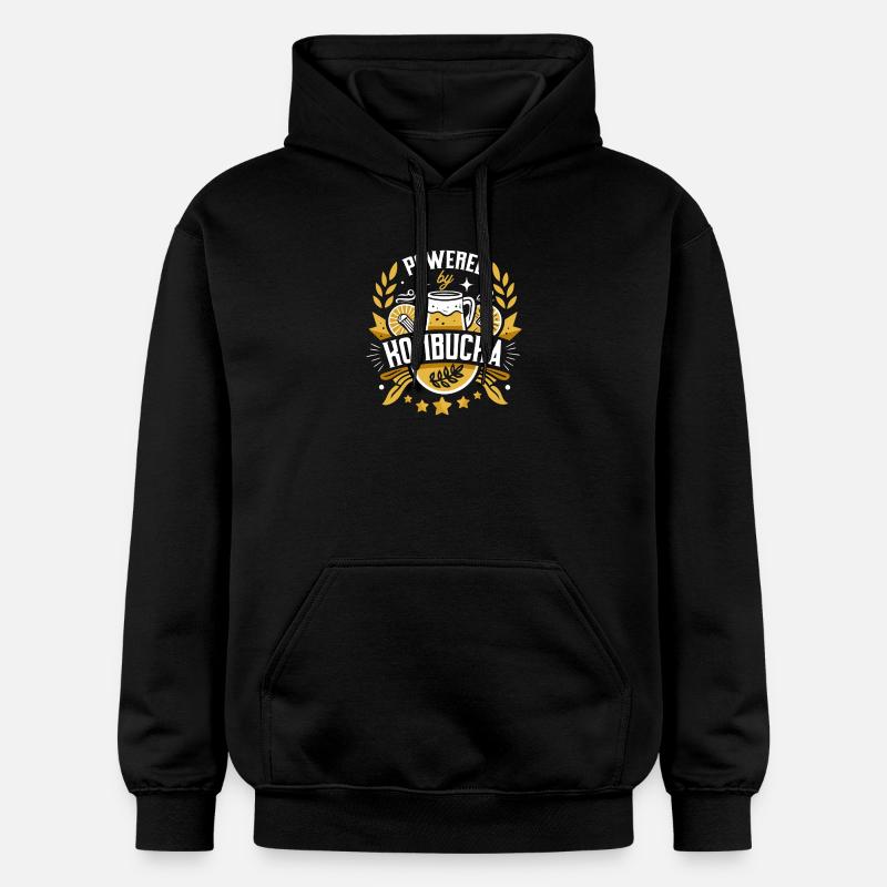 Emblème du Kombucha Kraft - Sweat à capuche Softstyle® Gildan Unisexe - noir