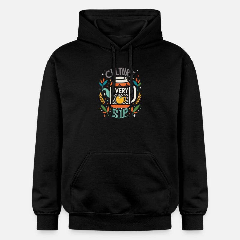 Propulsé par le champignon Kombucha - Sweat à capuche Softstyle® Gildan Unisexe - noir