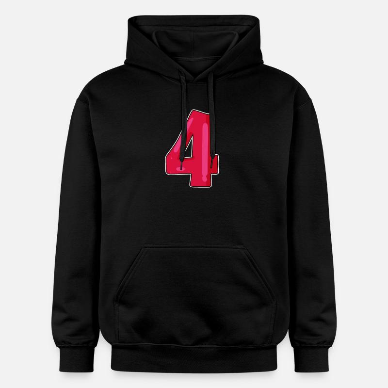 Numéro Numéro Quatre 4 - Sweat à capuche Softstyle® Gildan Unisexe - noir