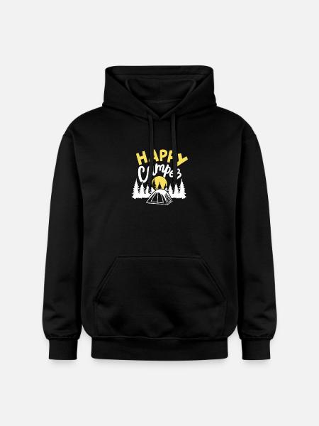 Camping Camper - Gildan Unisex Softstyle® Midweight Hoodie - Schwarz