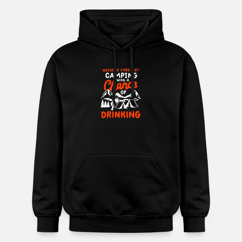 Camping Camper - Gildan Unisex Softstyle® Midweight Hoodie - Schwarz