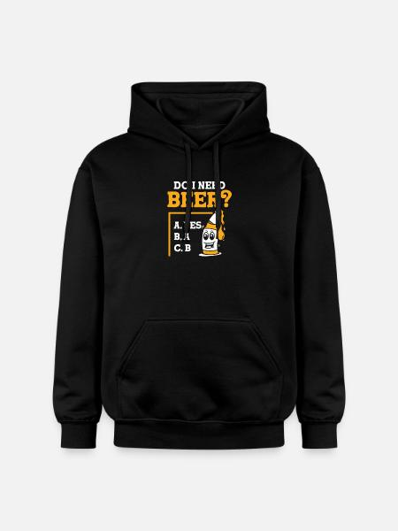 Do I need beer - Gildan Unisex Softstyle® Midweight Hoodie - Schwarz