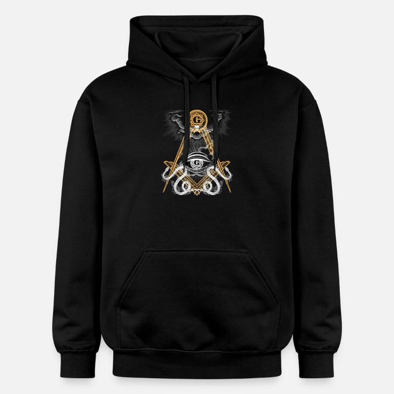 Emblème de l’œil maçonnique - Sweat à capuche Softstyle® Gildan Unisexe - noir