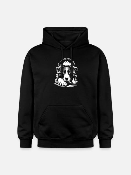 Border Collie "Black Edition" - Gildan Unisex Softstyle® Midweight Hoodie - black