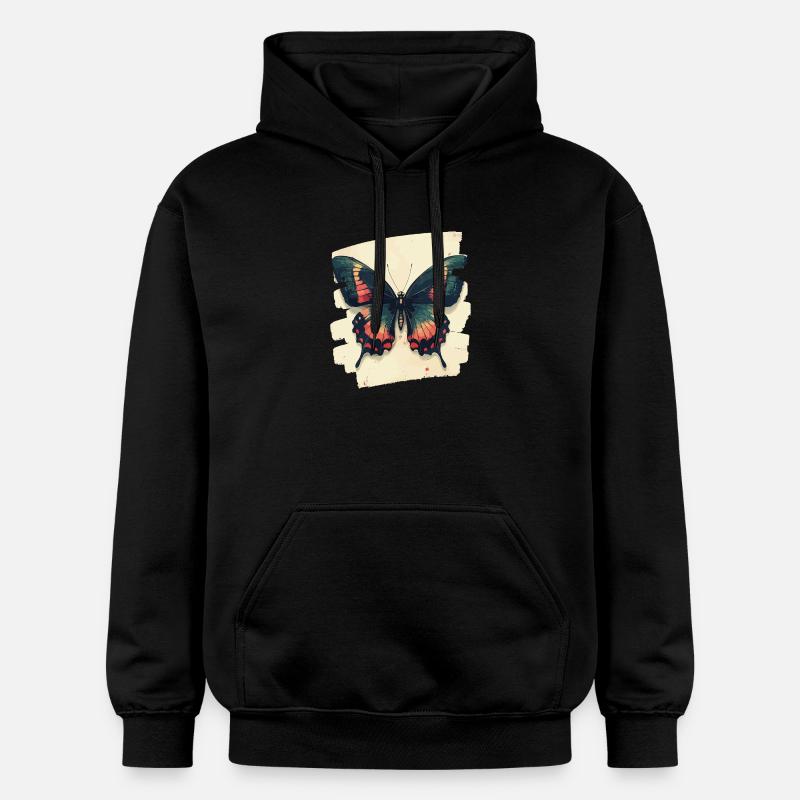 Papillon - Sweat à capuche Softstyle® Gildan Unisexe - noir