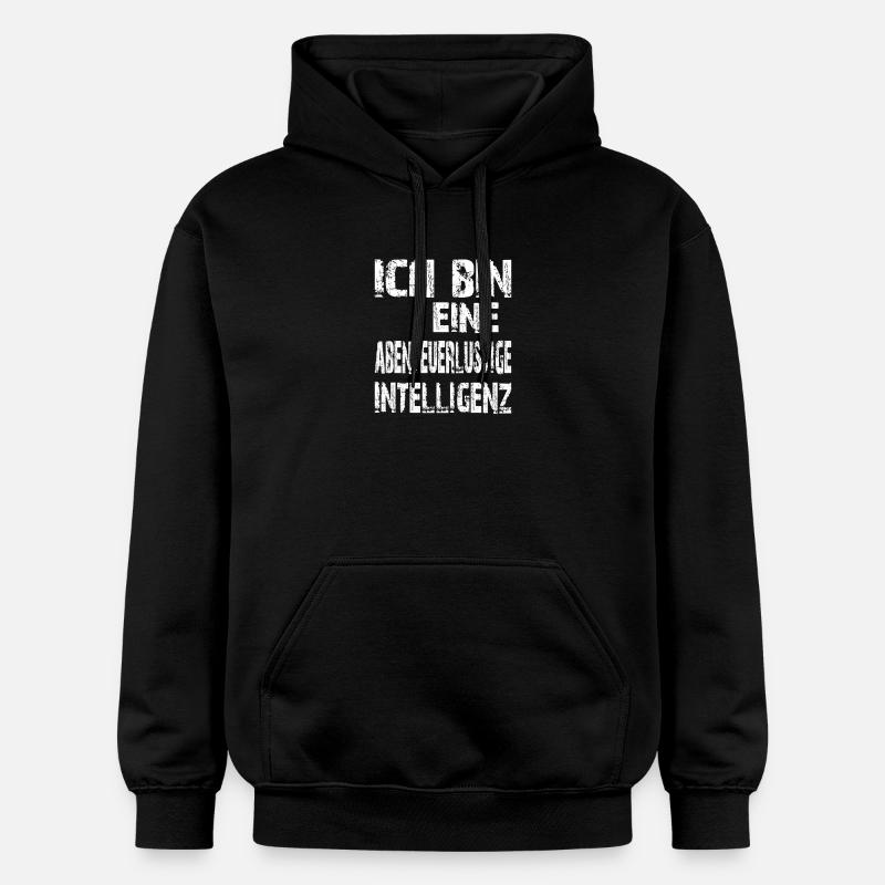 L’IA dit une intelligence aventureuse - Sweat à capuche Softstyle® Gildan Unisexe - noir