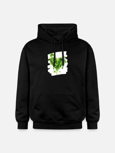 Saint-Patrick Shamrock Heart - Sweat à capuche Softstyle® Gildan Unisexe - noir