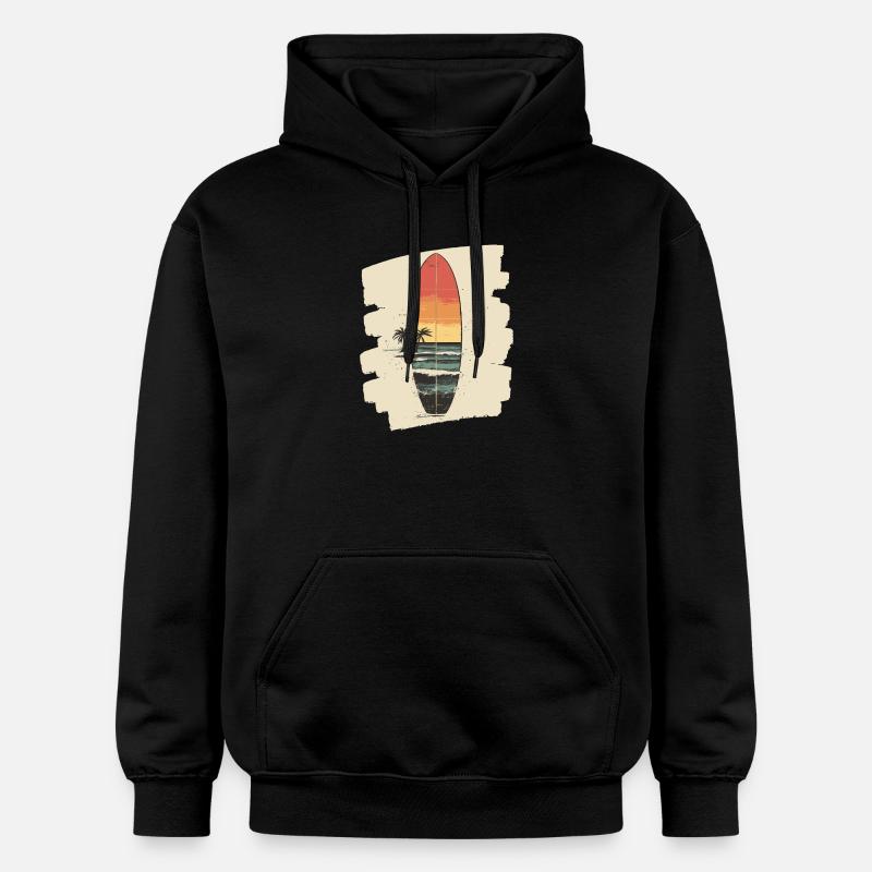 Planche de surf - Sweat à capuche Softstyle® Gildan Unisexe - noir