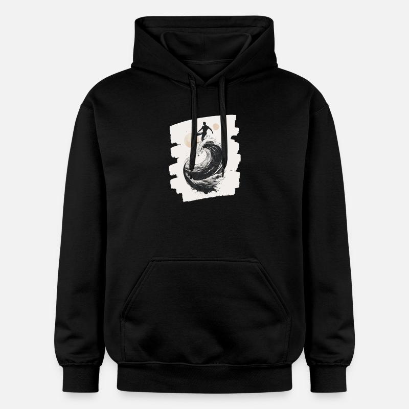 Surfeur - Sweat à capuche Softstyle® Gildan Unisexe - noir