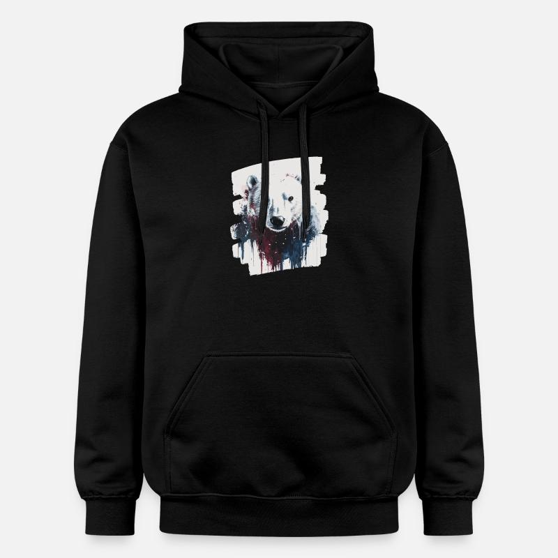 Pulvérisateur Polar Bear Graffiti - Sweat à capuche Softstyle® Gildan Unisexe - noir
