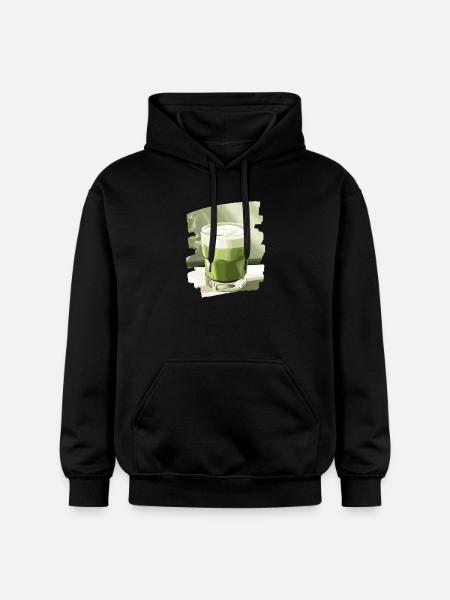 Matcha Latte Lover Thé vert - Sweat à capuche Softstyle® Gildan Unisexe - noir