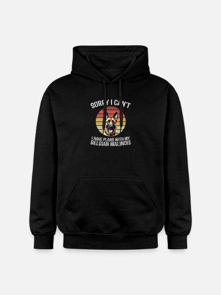 Humorous Belgian Malinois Dog Tee - Gildan Unisex Softstyle® Midweight Hoodie - black