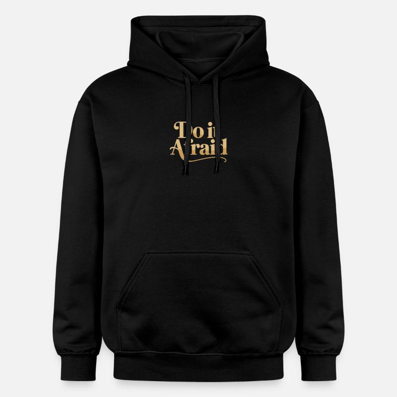 Do It Afraid Mut Weiterentwicklung Motivation - Gildan Unisex Softstyle® Midweight Hoodie - Schwarz