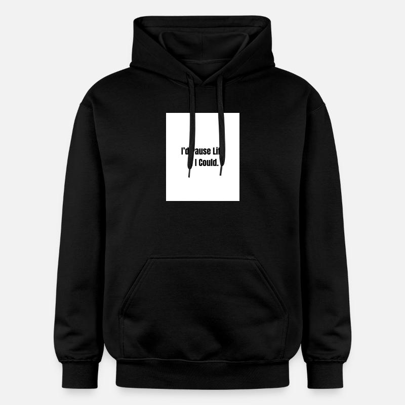 Pause Life – Existential Mood - Sweat à capuche Softstyle® Gildan Unisexe - noir