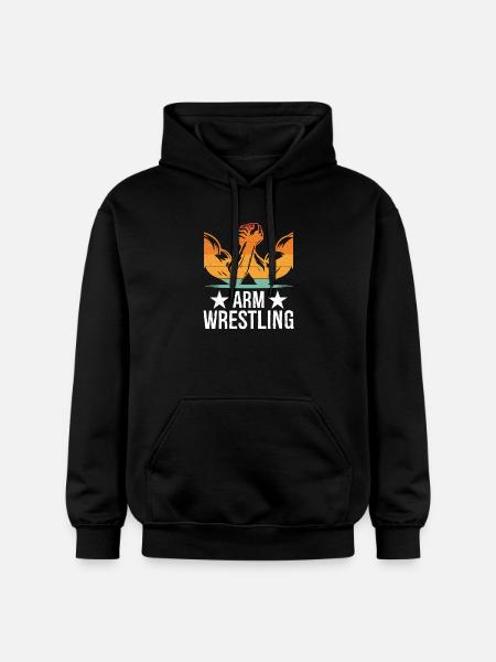 Arm Wrestling Tee - Gildan Unisex Softstyle® Midweight Hoodie - Schwarz