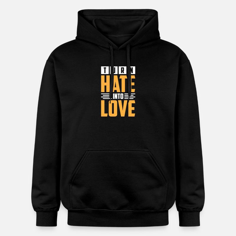 Transformative, hasserfüllte bis liebevolle Designs - Gildan Unisex Softstyle® Midweight Hoodie - Schwarz