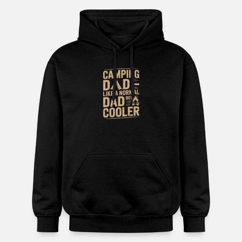 Papa Camping Décontracté et Élégant - Sweat à capuche Softstyle® Gildan Unisexe - noir
