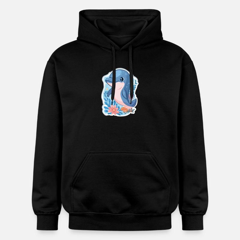 Dauphin - Sweat à capuche Softstyle® Gildan Unisexe - noir