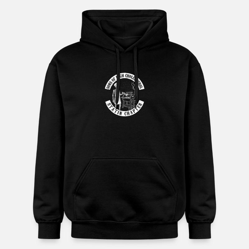 Fils D’hypercholestérolémie Drôle BBQ Fumeur - Sweat à capuche Softstyle® Gildan Unisexe - noir