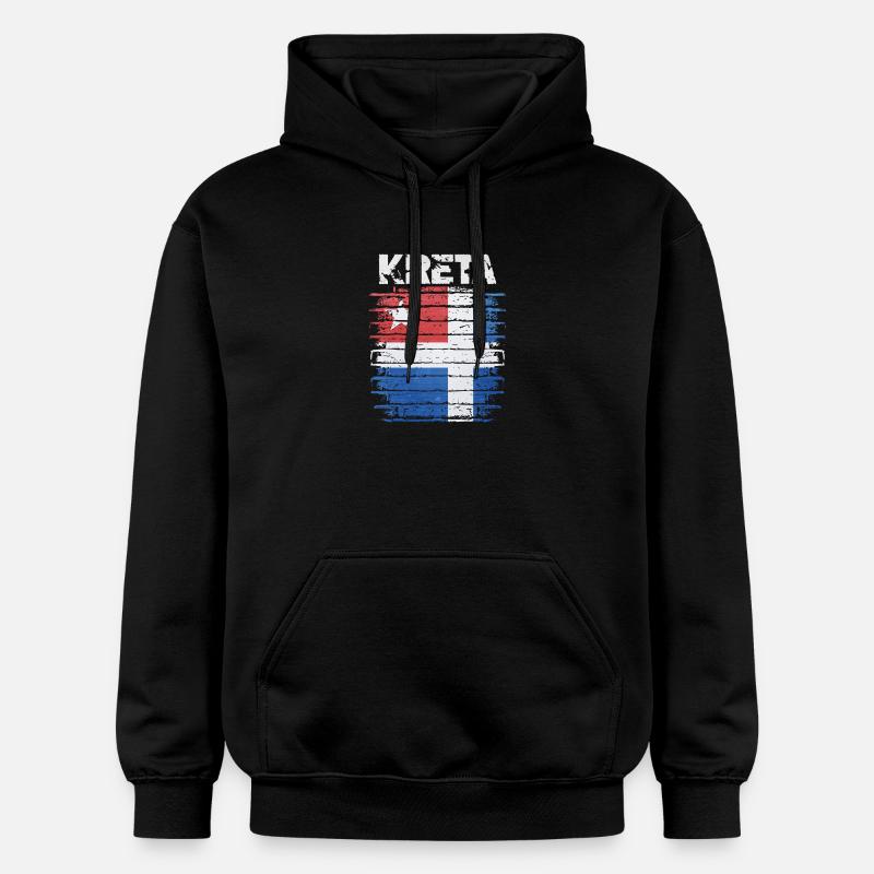 Drapeau de la Crète Impression d’art - Sweat à capuche Softstyle® Gildan Unisexe - noir