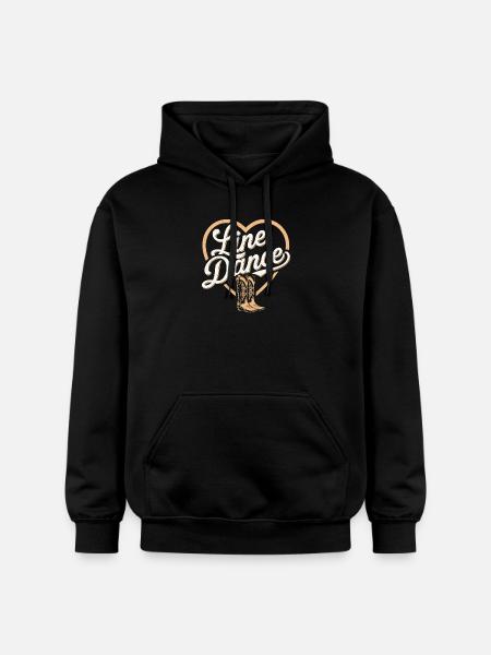 Country &amp; Line Dance Motif - Gildan Unisex Softstyle® Midweight Hoodie - black