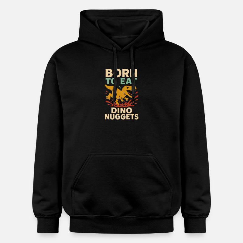 Dino Nuggets Nostalgie Drôle Snack Dinosaure - Sweat à capuche Softstyle® Gildan Unisexe - noir