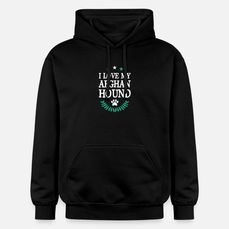 J’aime mon lévrier afghan - Sweat à capuche Softstyle® Gildan Unisexe - noir