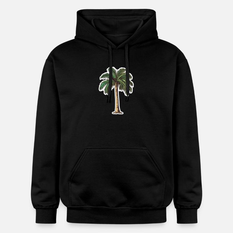 Palmier - Sweat à capuche Softstyle® Gildan Unisexe - noir
