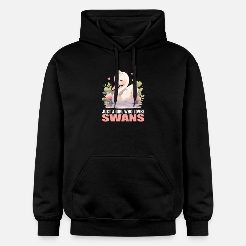 Cygnes Cygne - Sweat à capuche Softstyle® Gildan Unisexe - noir