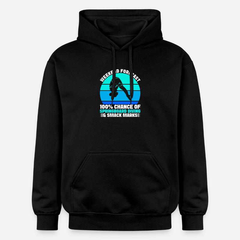 Kunstspringen Turmspringer Sprungbrett - Gildan Unisex Softstyle® Midweight Hoodie - Schwarz