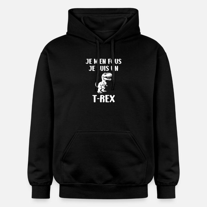 T-Rex Humourique Expression - Sweat à capuche Softstyle® Gildan Unisexe - noir